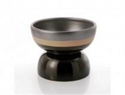 centerpiece bowl black beige by ettore sottsass