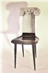 fornasetti chair capitello ionico black white