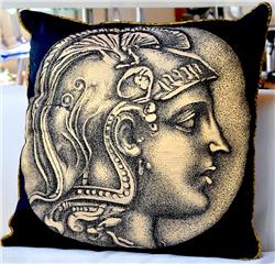 Fornasetti Pillow cushion NUMMUS MALE/MARMO gold in STOCK
