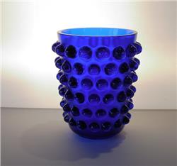 LALIQUE MOSSI LAPIS LAZULI CRYSTAL VASE SOLD