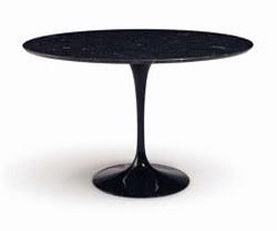 Saarinen round dining table marquina marble top 54