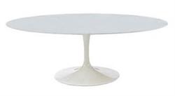 Saarinen oval dining table carrara marble top 78