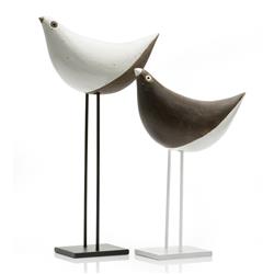 pair of birds black/white in STOCK