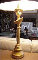 GIACOMETTI STYLE TABLE LAMP MASQUE GOLD