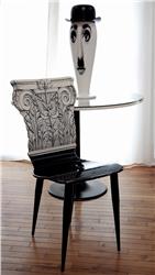 FORNASETTI CHAIR Capitello Corinzio b/w