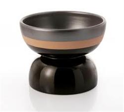 centerpiece bowl black beige by ettore sottsass