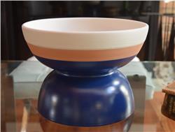 centerpiece bowl blue beige by ettore sottsass