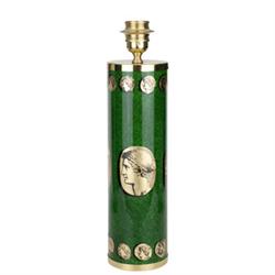 lamp base round Cammei on green
