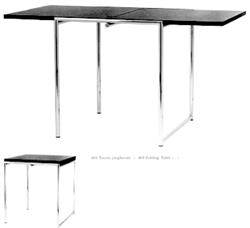 Folding table designed by Eileen Gray
