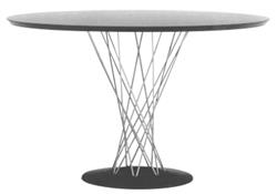 Round dining table designed by Isamu Noguchi