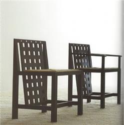 Side chair designed by Charles Rennie Mackintosh