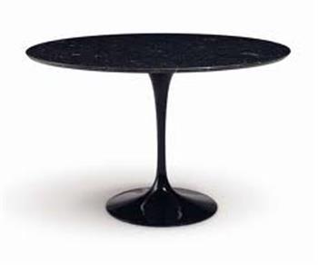 Saarinen round dining table marquina marble top 47