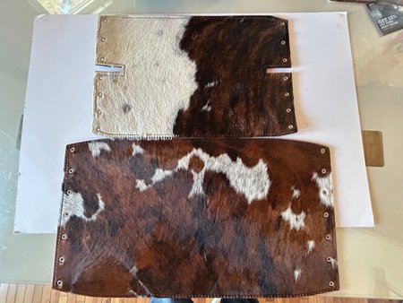 le corbusier camp chair basculant cow fur seat/back 205TRI-89 SOLD