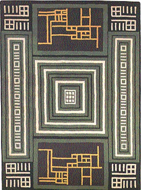 Mah-Jong rug by jourdain 1922