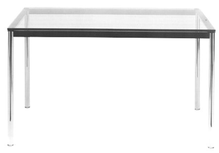 le corbusier dining table chrome base