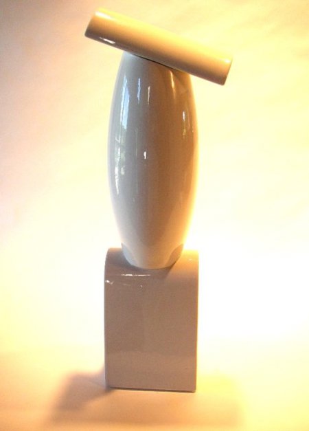 mendini white vase with lid  SOLD