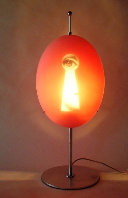 fornasetti keyhole eye table lamp SOLD