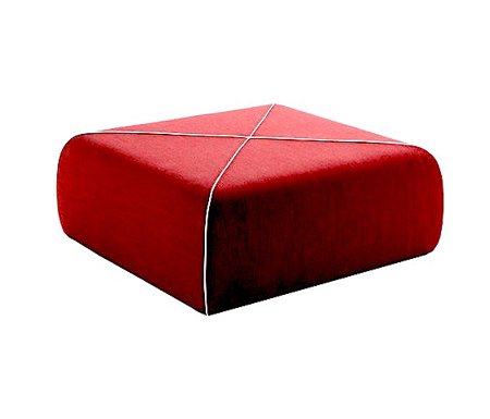 Joe Colombo Crossed Pouf square