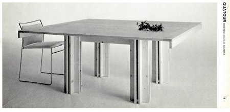 QUATOUR TABLE by Carlo Scarpa 1978 vintage