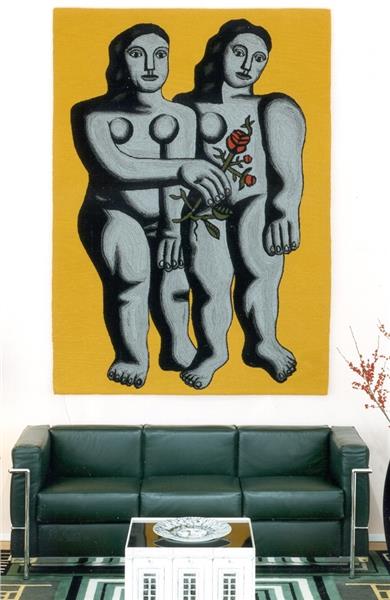 2 Women rug designed by fernand leger