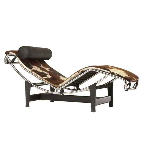 le corbusier chaise lounge TRI color fur